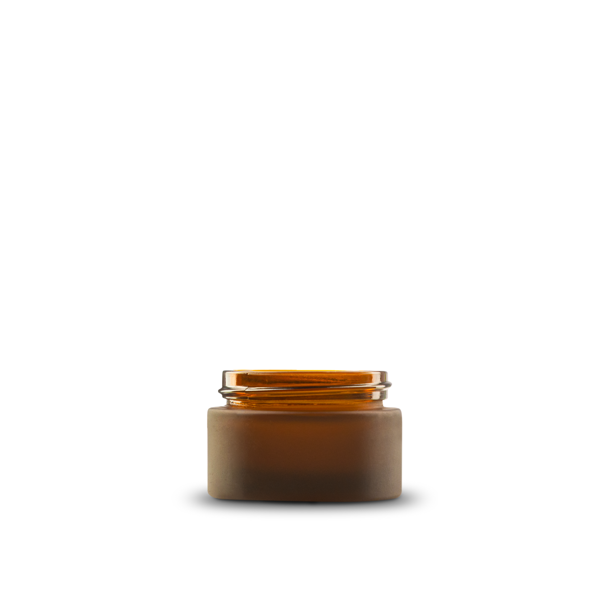 0.5 oz Amber Frosted Glass Cylinder Low-Profile Jar 41-400 Neck Finish