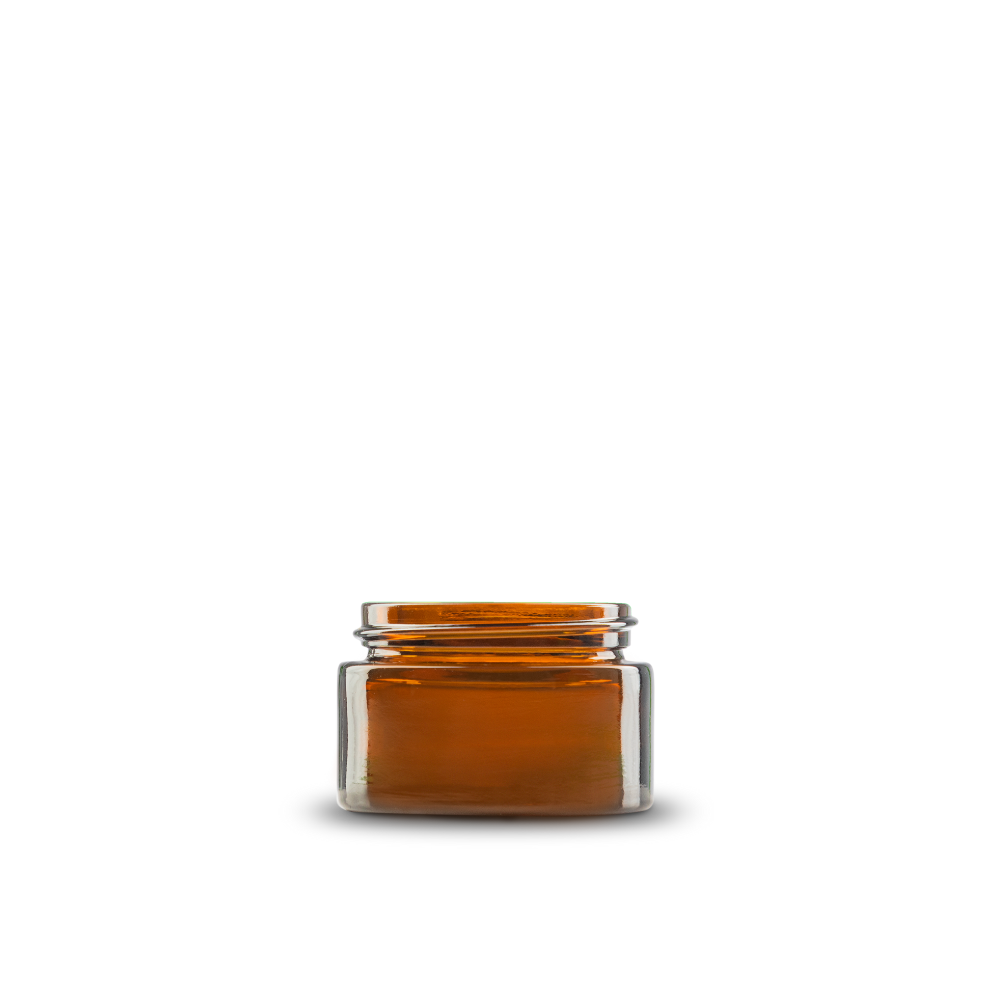 0.5 oz Amber Glass Cylinder Low-Profile Jar 41-400 Neck Finish