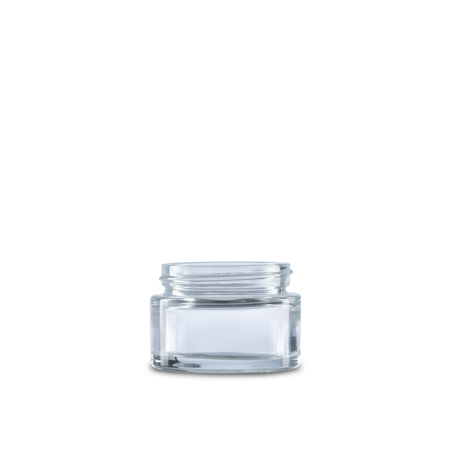 1 oz Clear Glass Cylinder Low-Profile Jar 48-400 Neck Finish - 24 Pack