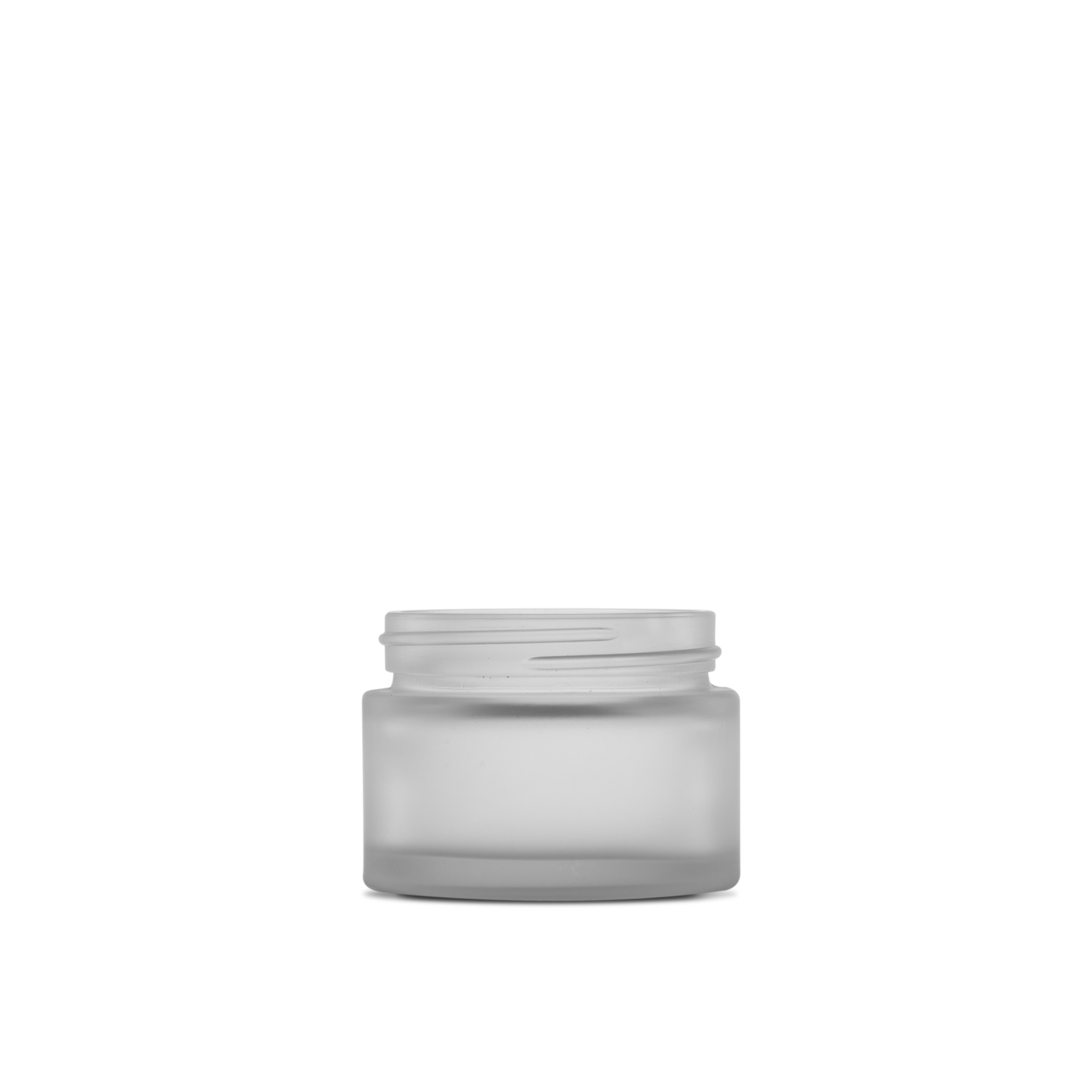 1.7 oz Clear Frosted Glass Cylinder Low-Profile Jar 53-400 Neck Finish