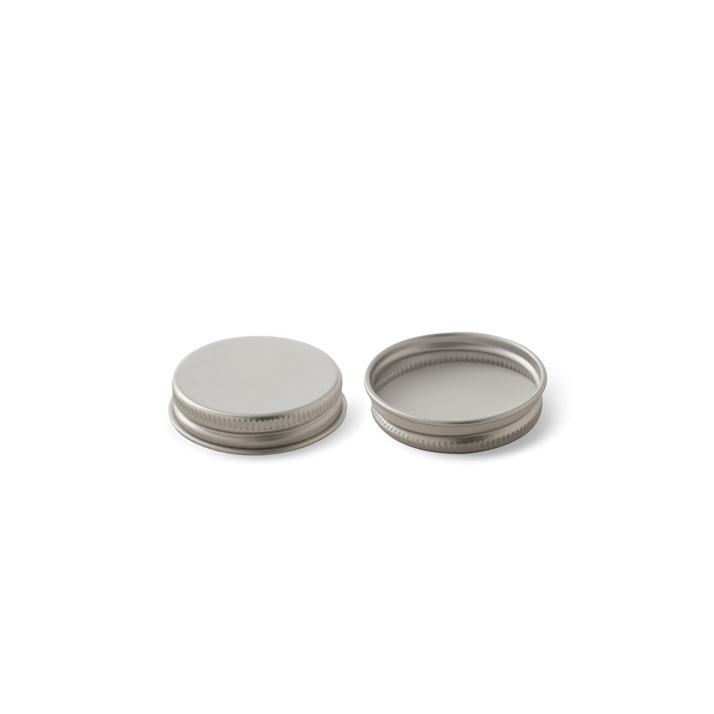 41-400 Silver Aluminum Lid With PE Liner (FITS 0.5 oz Jars)