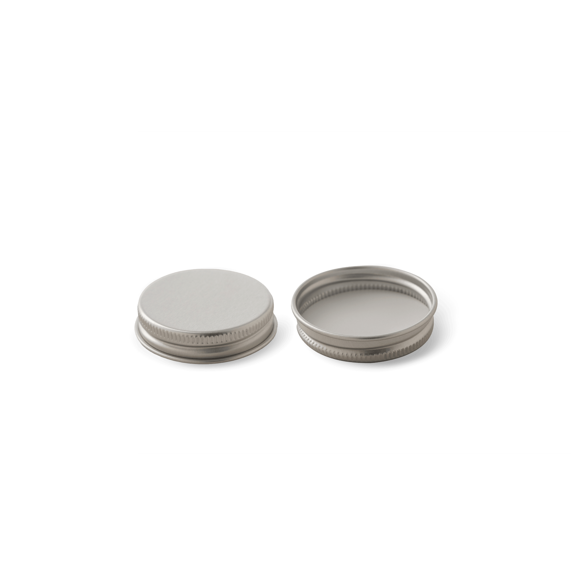 41-400 Silver Aluminum Lid With PE Liner (FITS 0.5 oz Jars)