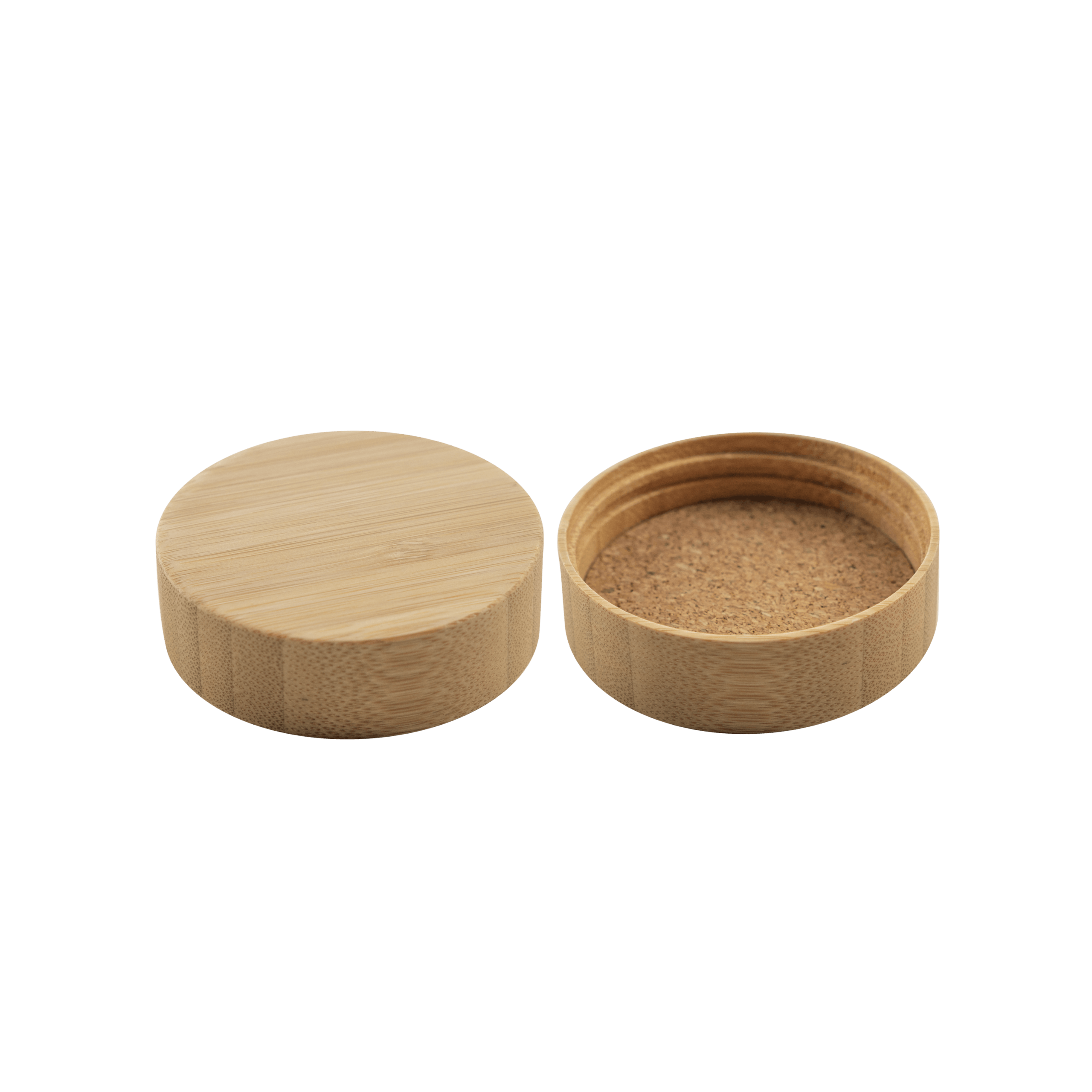 53-400 Bamboo Lid With Cork Liner (FITS 1.7 oz Jars)