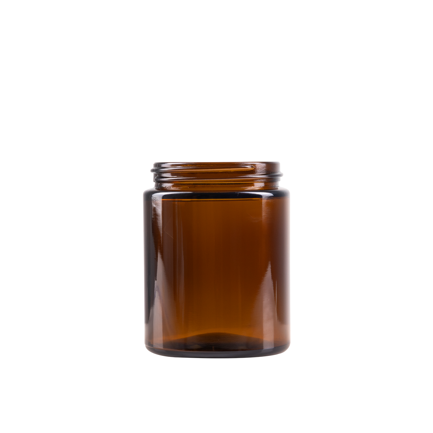 6 oz Amber Glass Straight-Sided Jar 54-410 Neck Finish