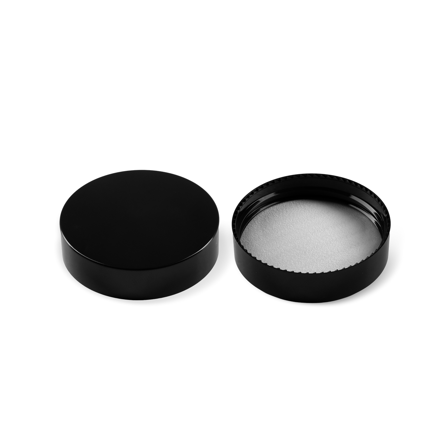 54-410 Black PP Smooth Skirt Lid With PE Liner