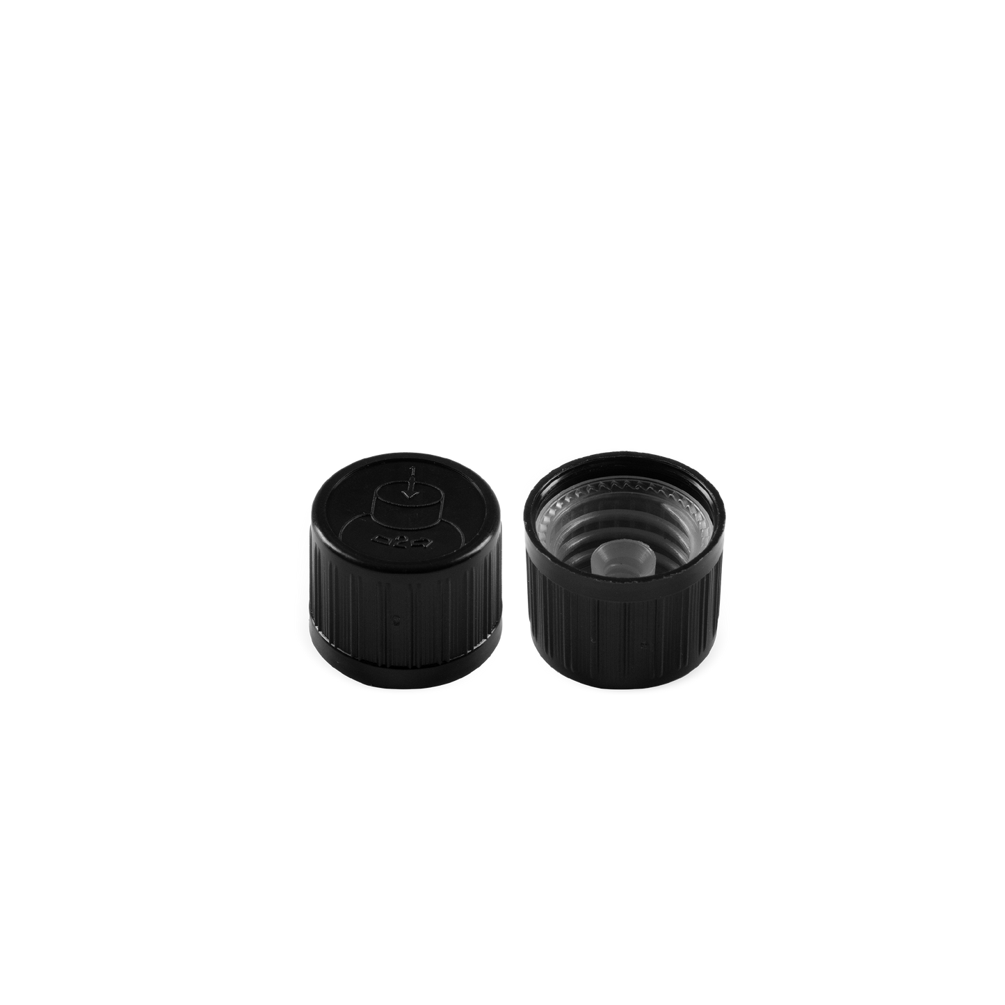 18-400 Child Resistant Black PP Cap with PE Liner