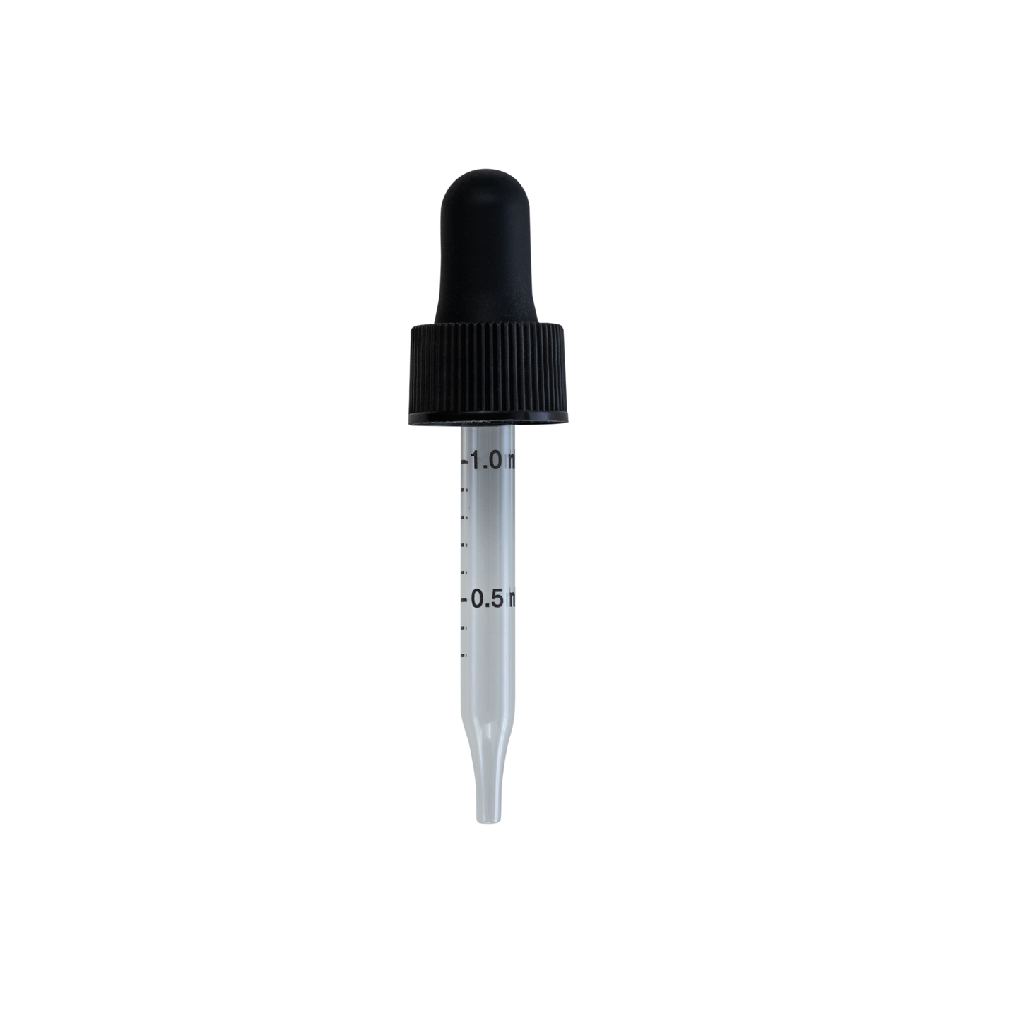 18-400 Black Dropper With Rubber Bulb And Glass Pipette - 24 Pack