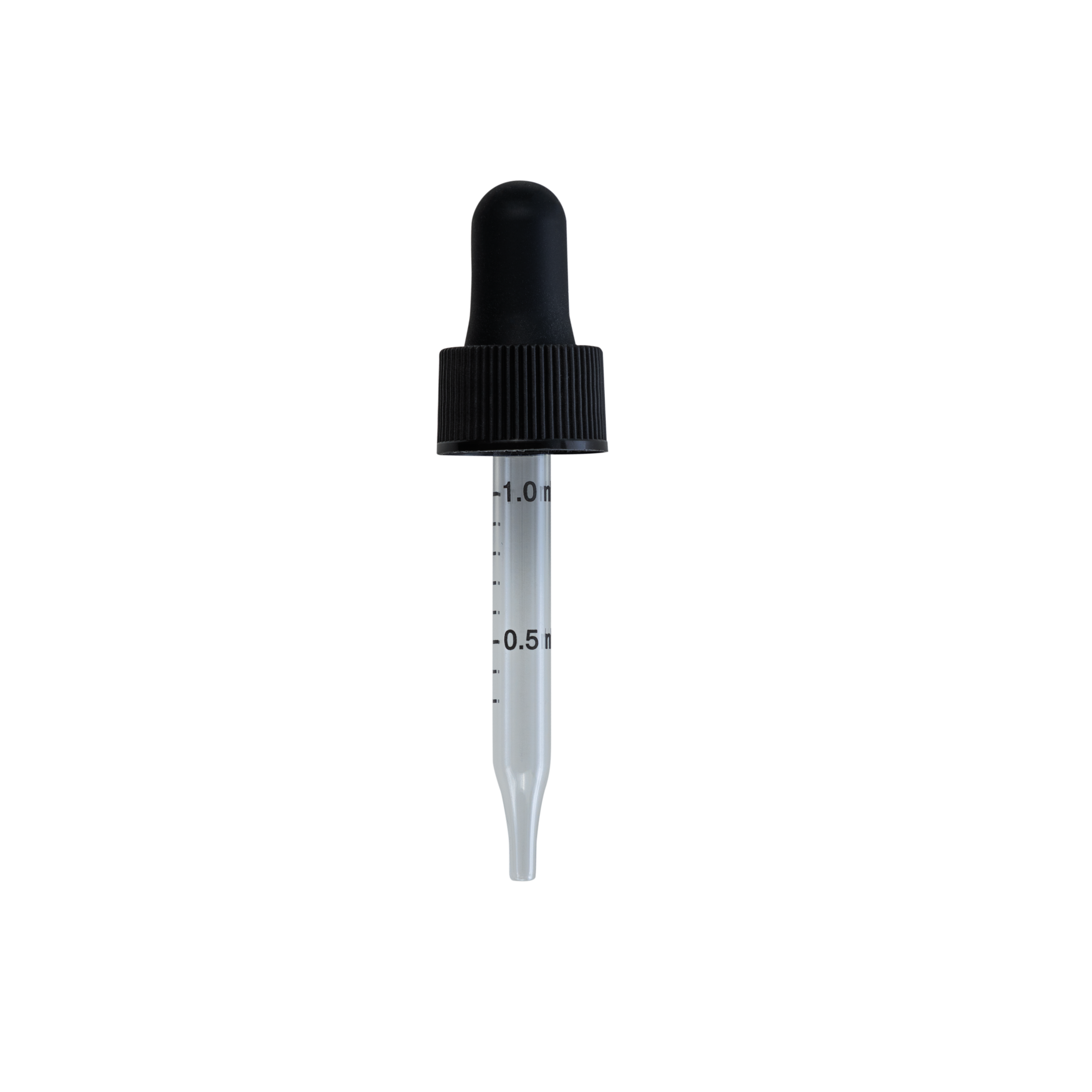 18-400 Black Dropper With Rubber Bulb And Glass Pipette