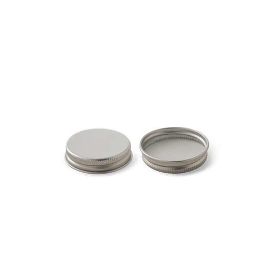 41-400 Silver Aluminum Lid With PE Liner - Sample