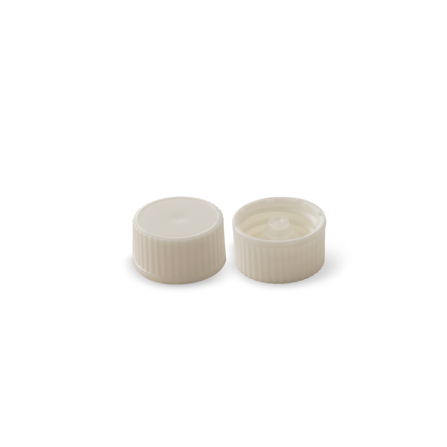 18-400 White PP Cap with Polycone Liner (Fits 0.5 oz)