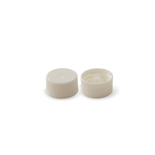 18-400 White PP Cap with Polycone Liner (Fits 0.5 oz)