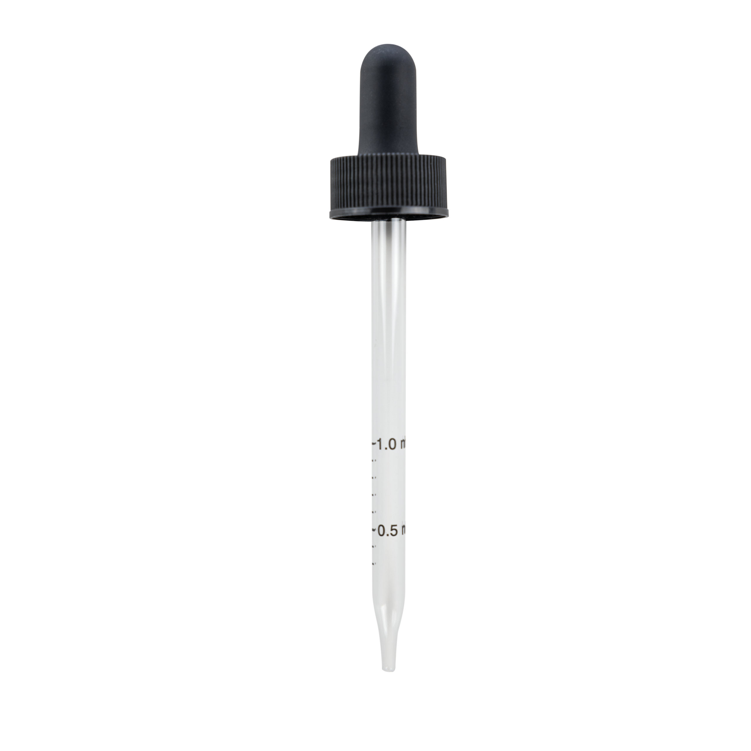 22-400 Black Dropper With Rubber Bulb And Glass Pipette