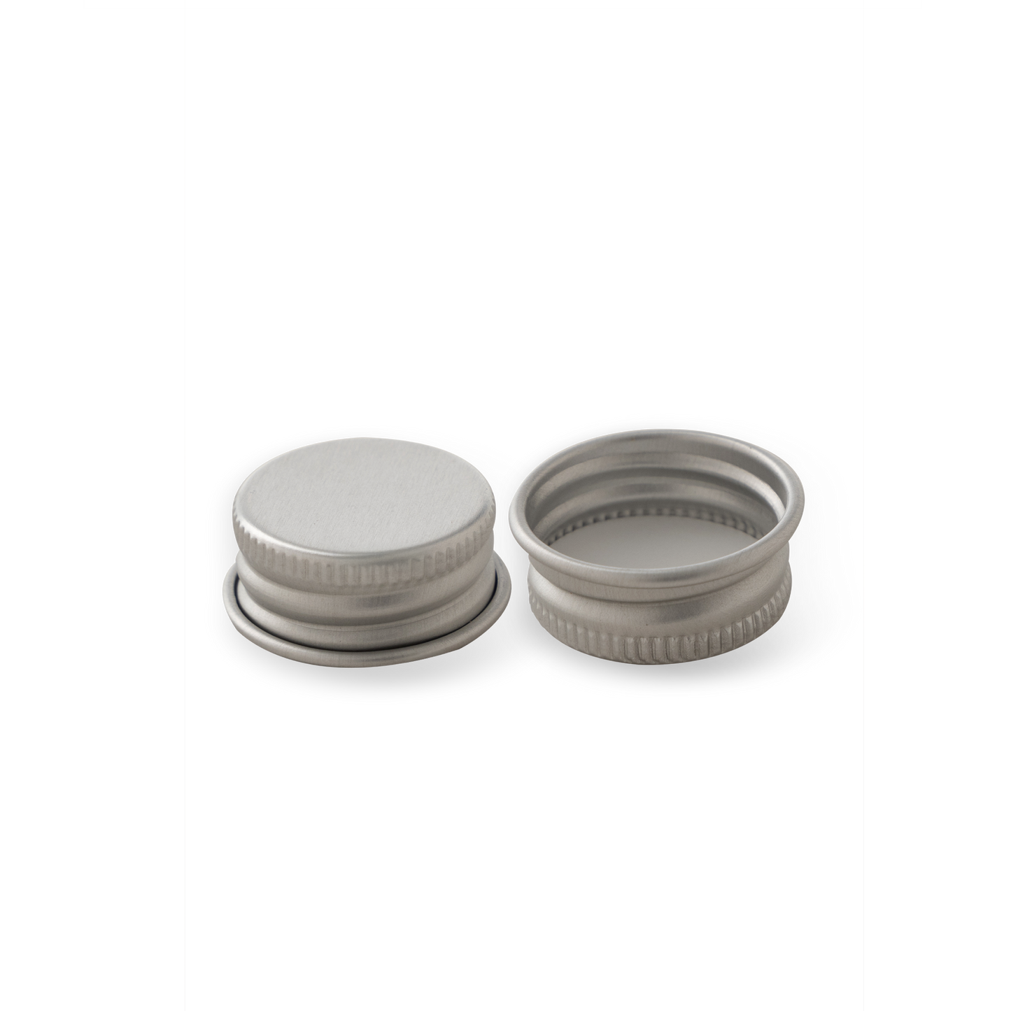 20-400 Silver Aluminum Cap with PE Liner - 24 Pack