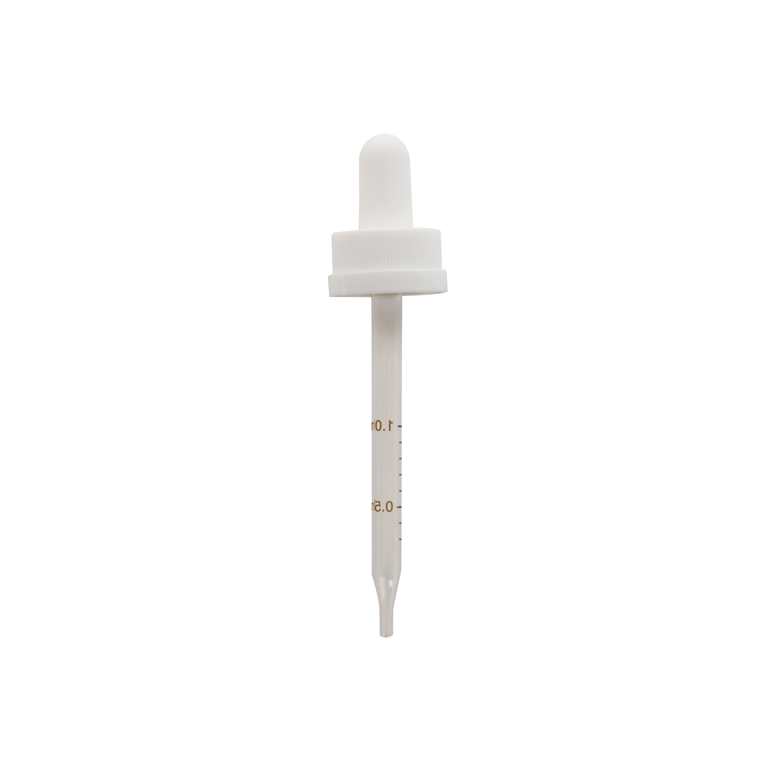 20-400 Child Resistant White Dropper With Rubber Bulb And Glass Pipette (FITS 2 oz)