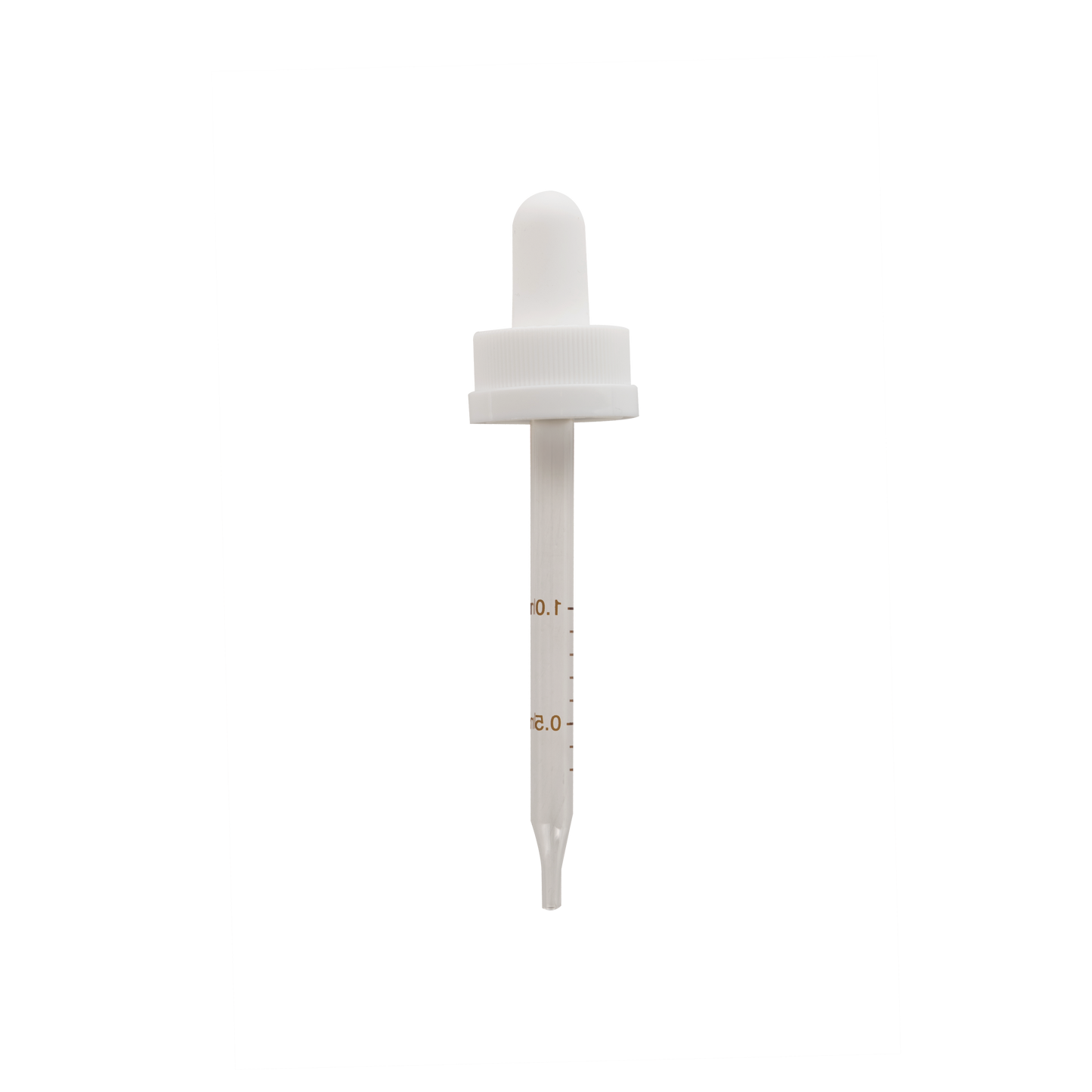 20-400 Child Resistant White Dropper With Rubber Bulb And Glass Pipette (FITS 2 oz)