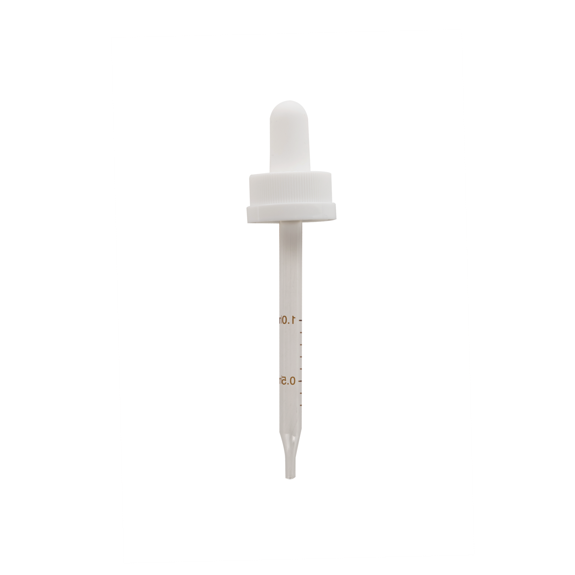 20-400 Child Resistant White Dropper With Rubber Bulb And Glass Pipette (FITS 2 oz)