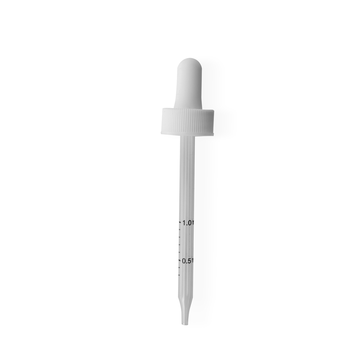 22-400 White Dropper With Rubber Bulb And Glass Pipette (FITS 4 oz)