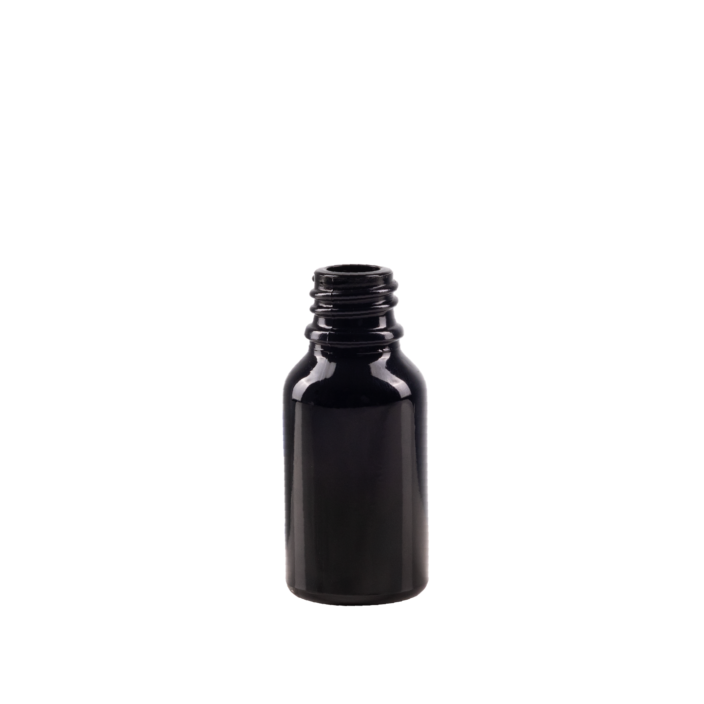15 ml Black UV Glass Euro Bottle DIN 18 Neck Finish
