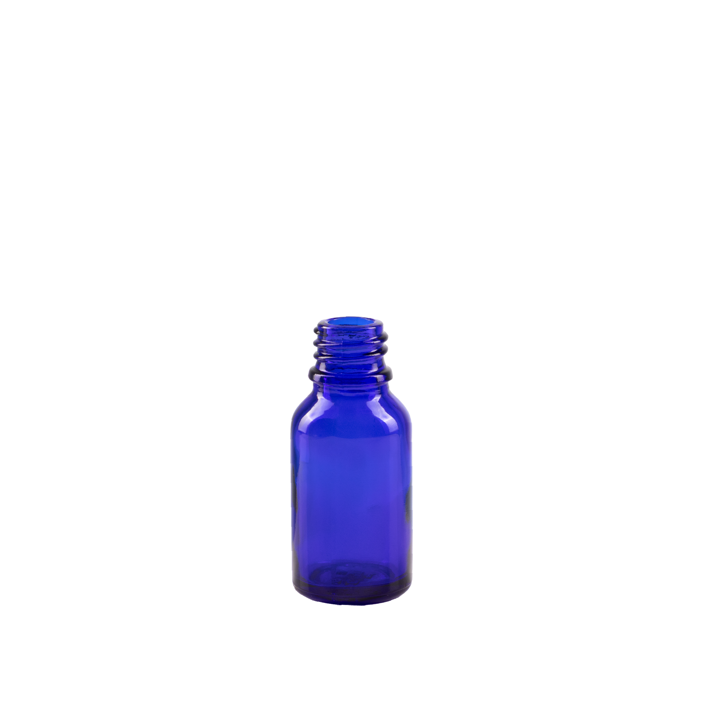 15 ml Blue Glass Euro Bottle DIN 18 Neck Finish