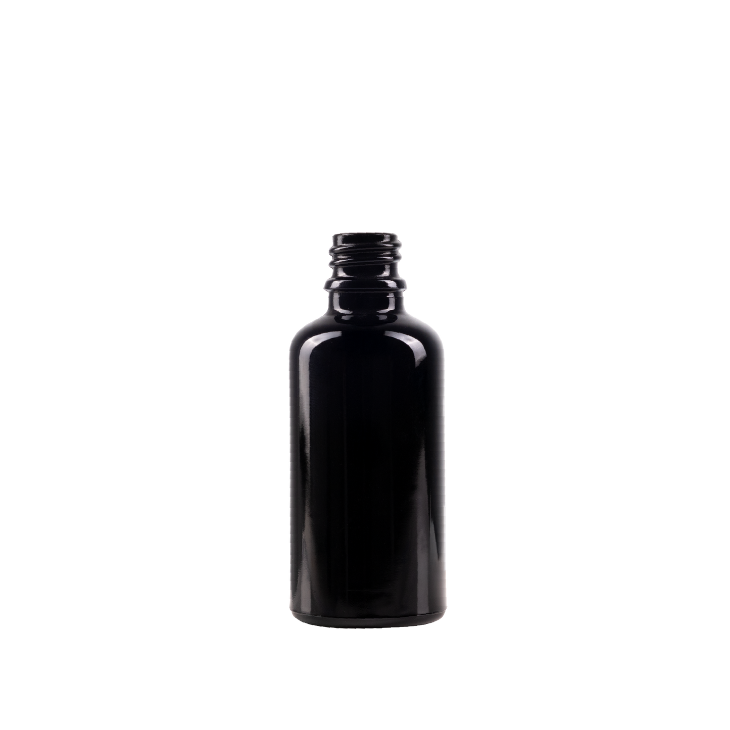 50 ml Black UV Glass Euro Bottle DIN 18 Neck Finish