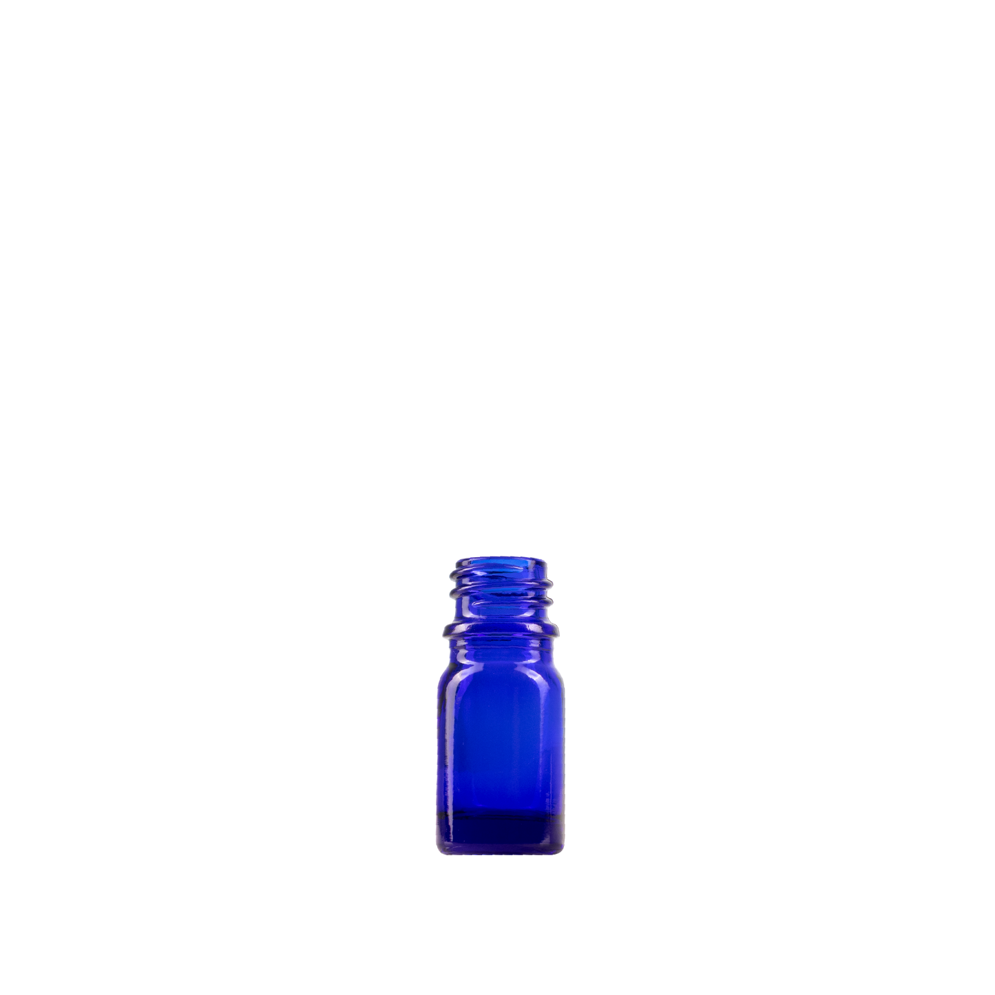 5 ml Blue Glass Euro Bottle DIN 18 Neck Finish