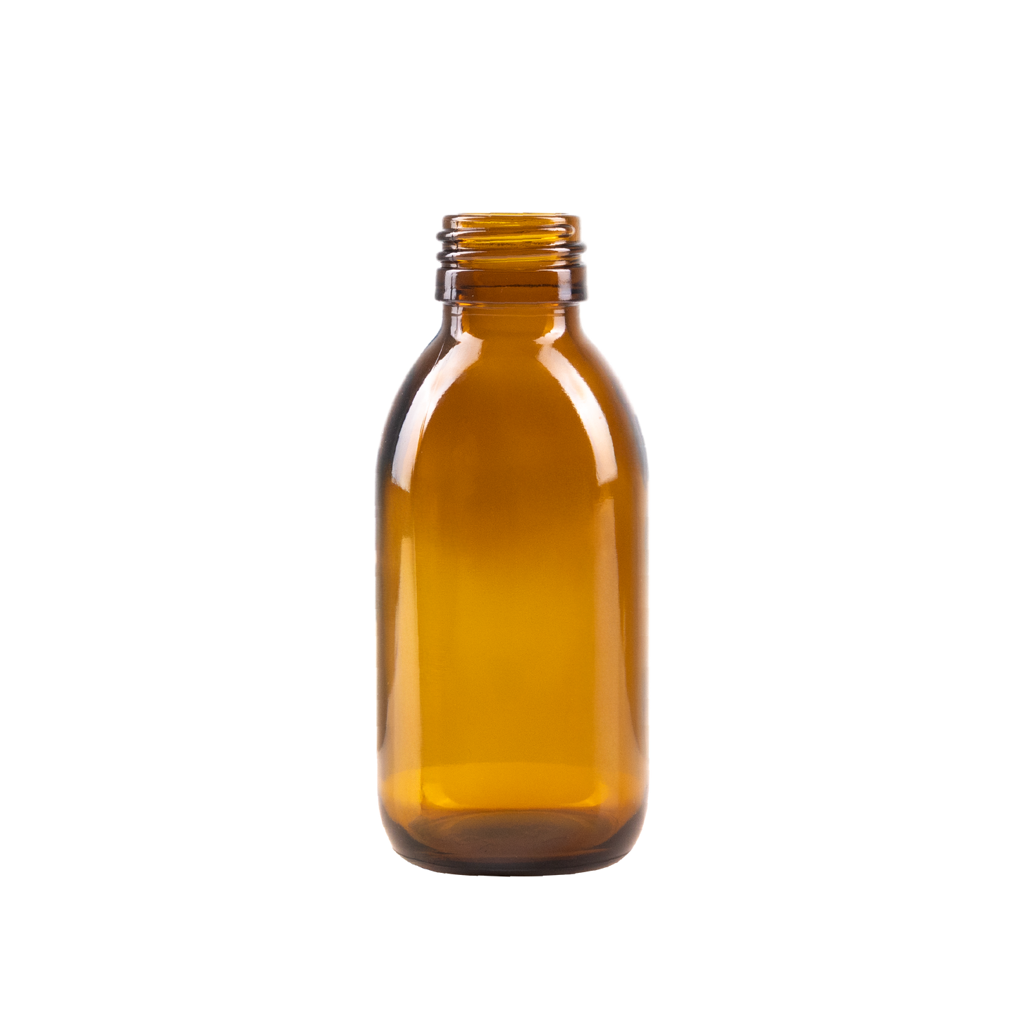 125 ml Amber Glass Syrup Bottle DIN 28 Neck Finish