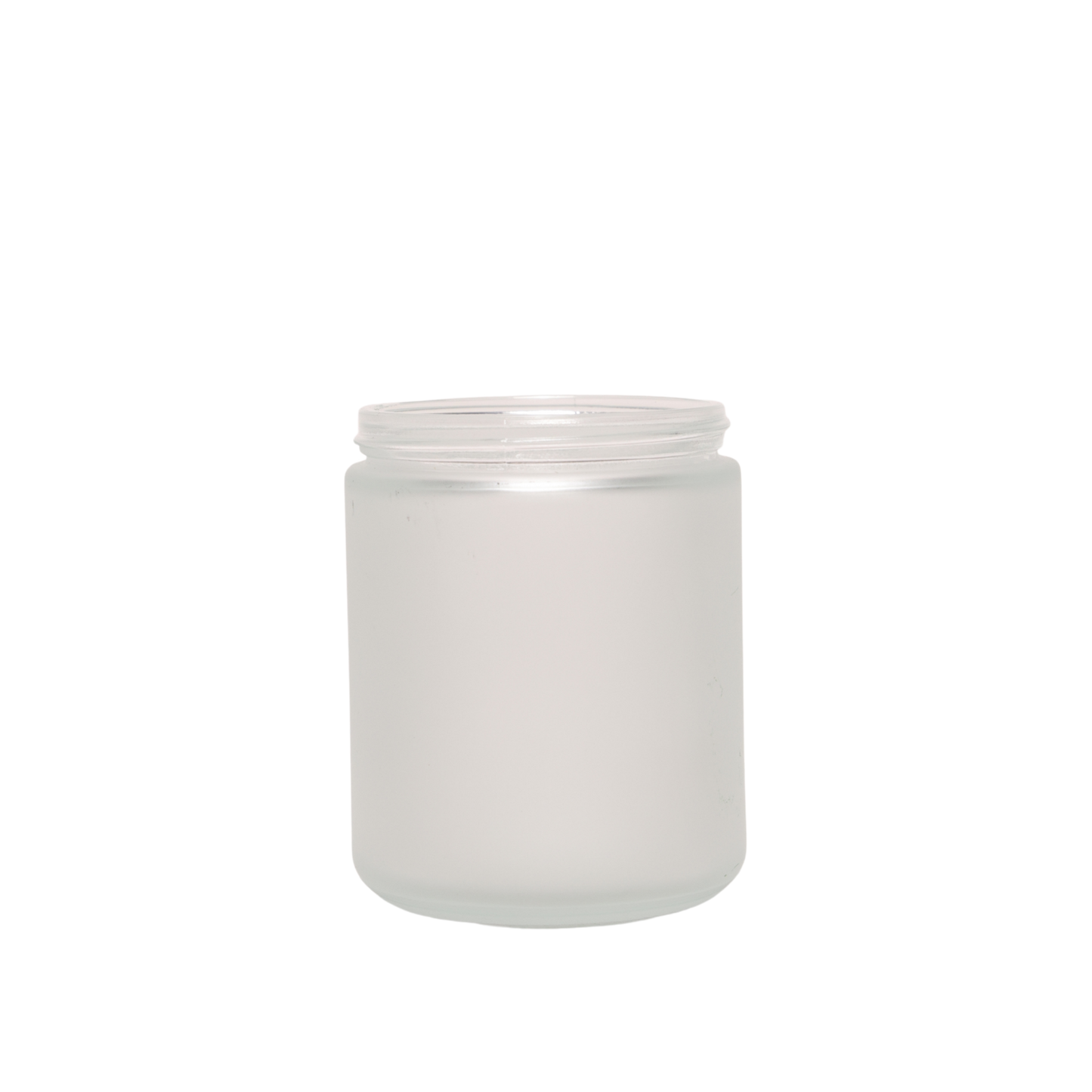 8 oz Clear Frosted Glass Straight-Sided Jar 71-410 Neck Finish