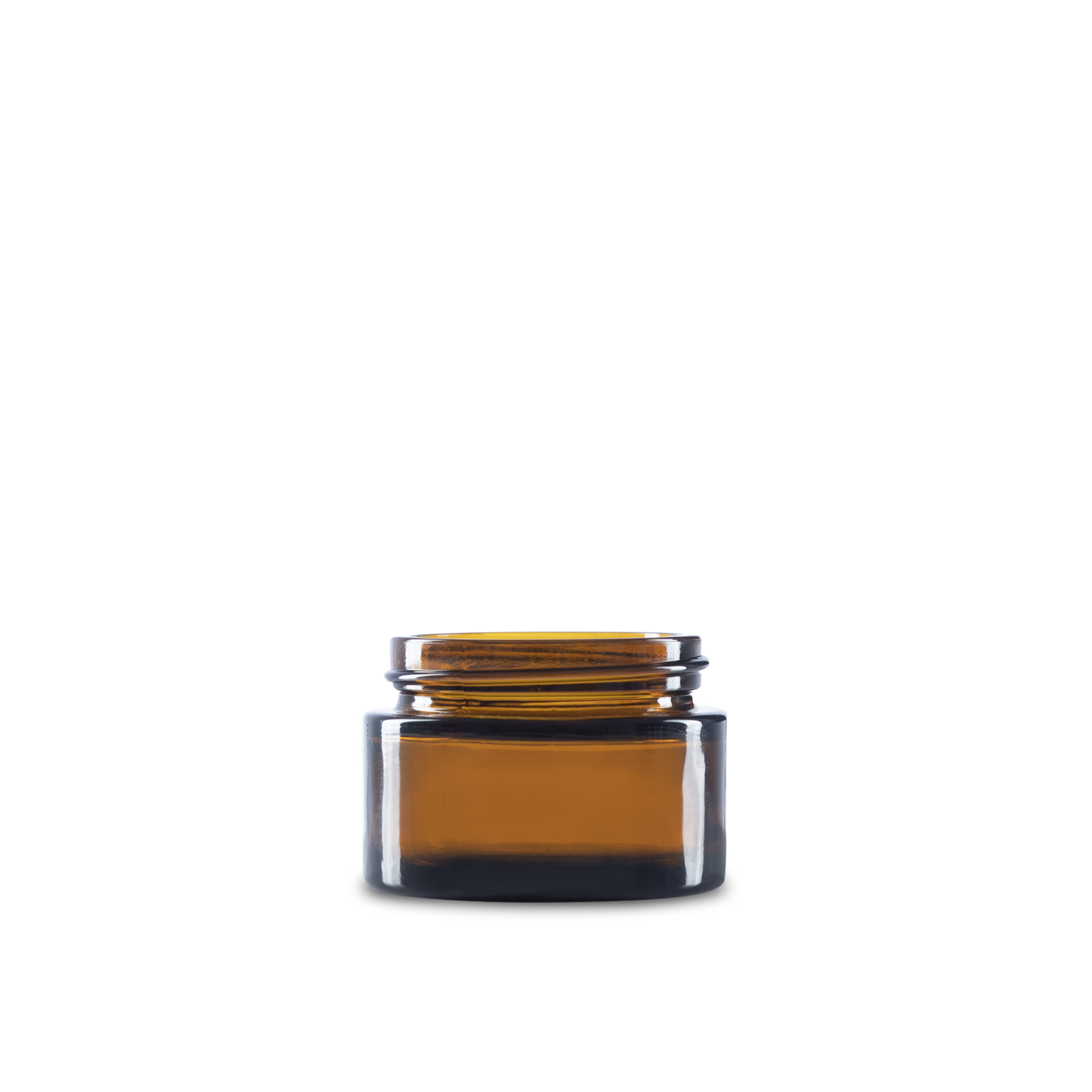 1 oz Amber Glass Cylinder Low-Profile Jar 48-400 Neck Finish