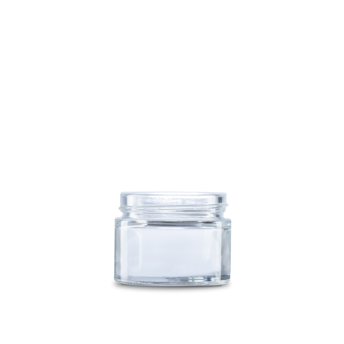 1.7 oz Clear Glass Cylinder Low-Profile Jar 53-400 Neck Finish