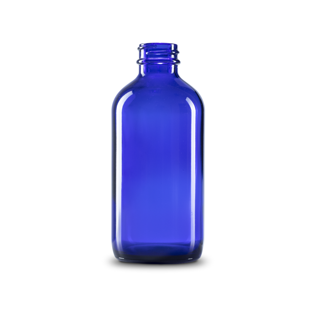 8 oz Cobalt Blue Glass Boston Round Bottles *Bulk Pallet* - YCB828BULK
