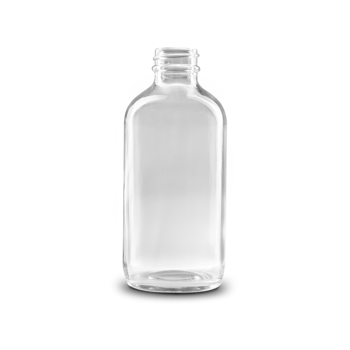8 oz Clear Boston Round Glass Bottle