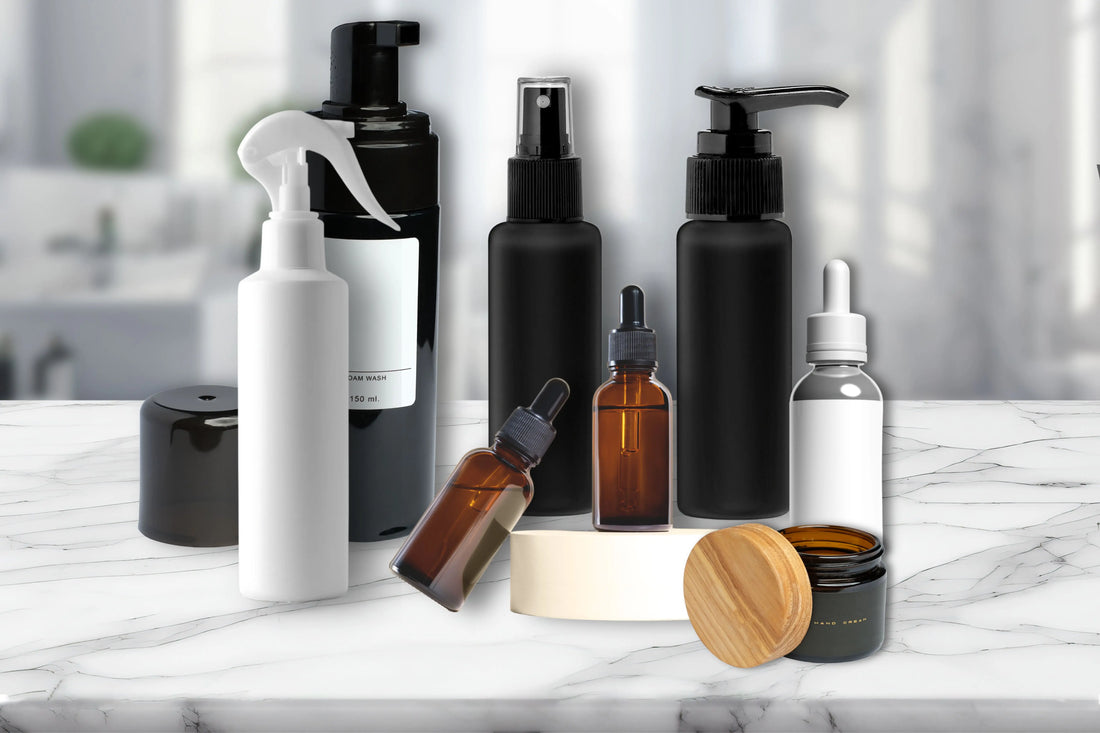 bottles with different types of closures