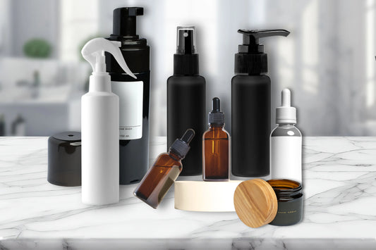 bottles with different types of closures