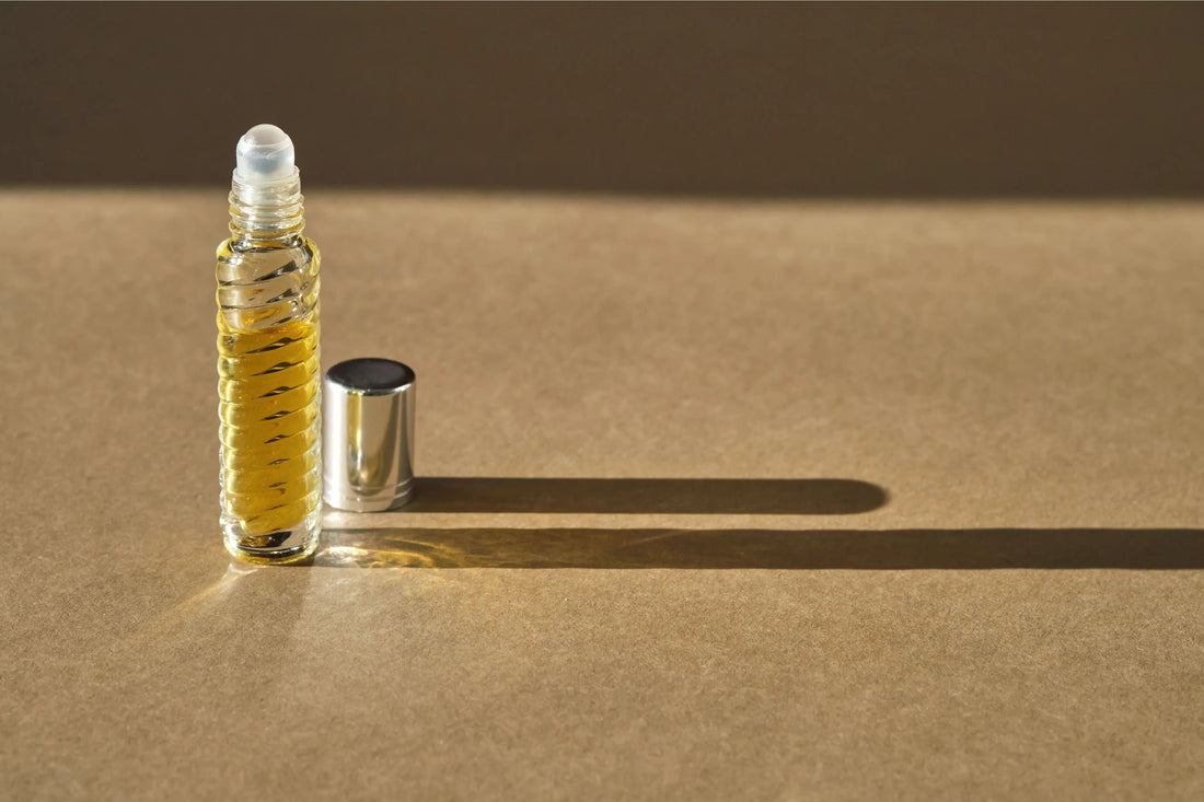 a perfume in a rollerball bottle