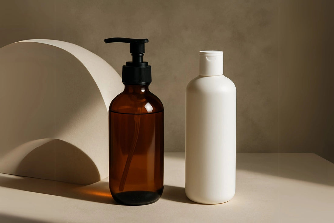 glass shampoo bottle vs plastic shampoo bottle