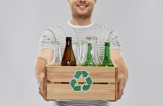 How many glass bottles are recycled each year?