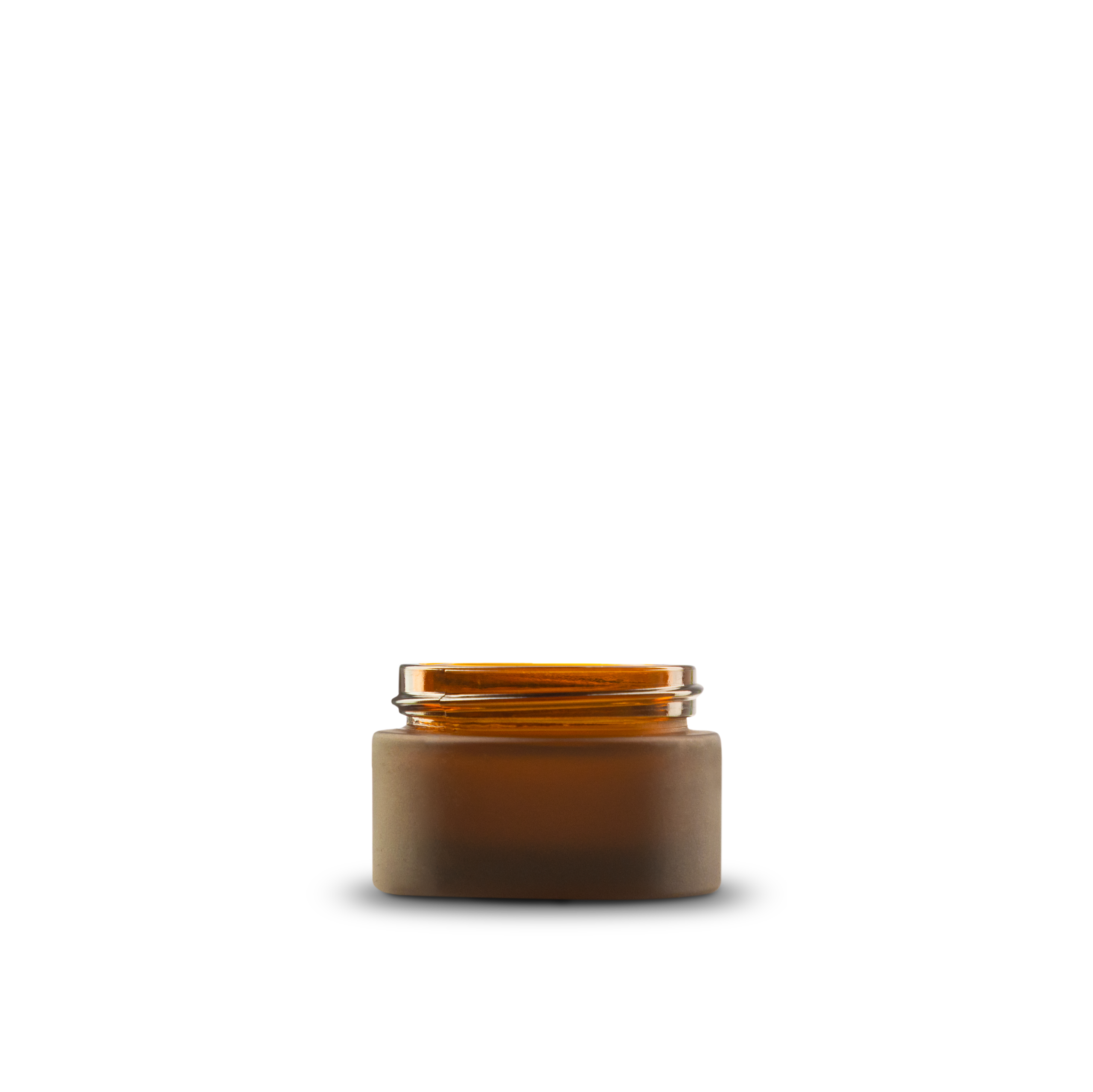 0.5 oz Amber Frosted Glass Cylinder Low-Profile Jar 41-400 Neck Finish