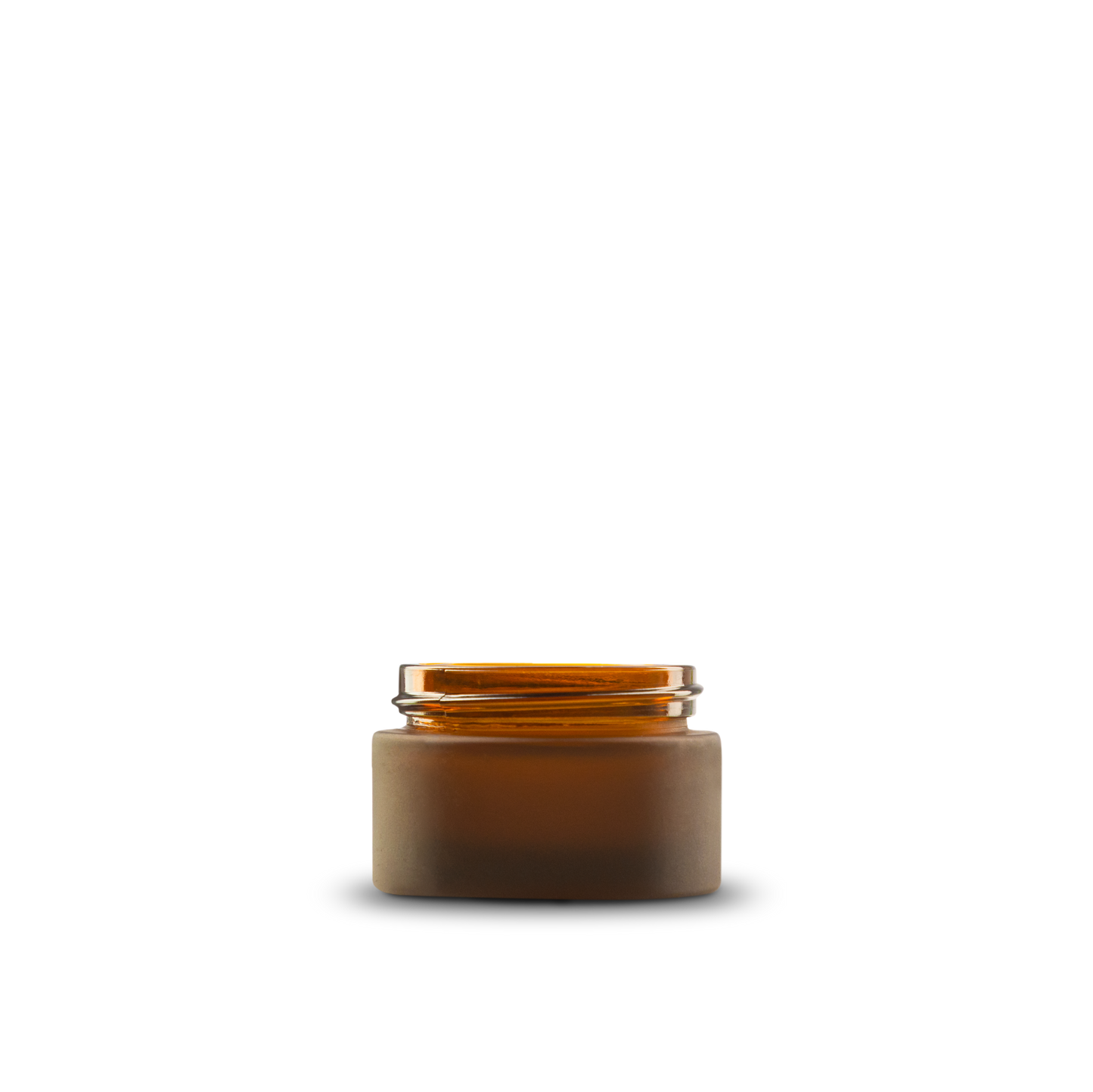 0.5 oz Amber Frosted Glass Cylinder Low-Profile Jar 41-400 Neck Finish - Sample