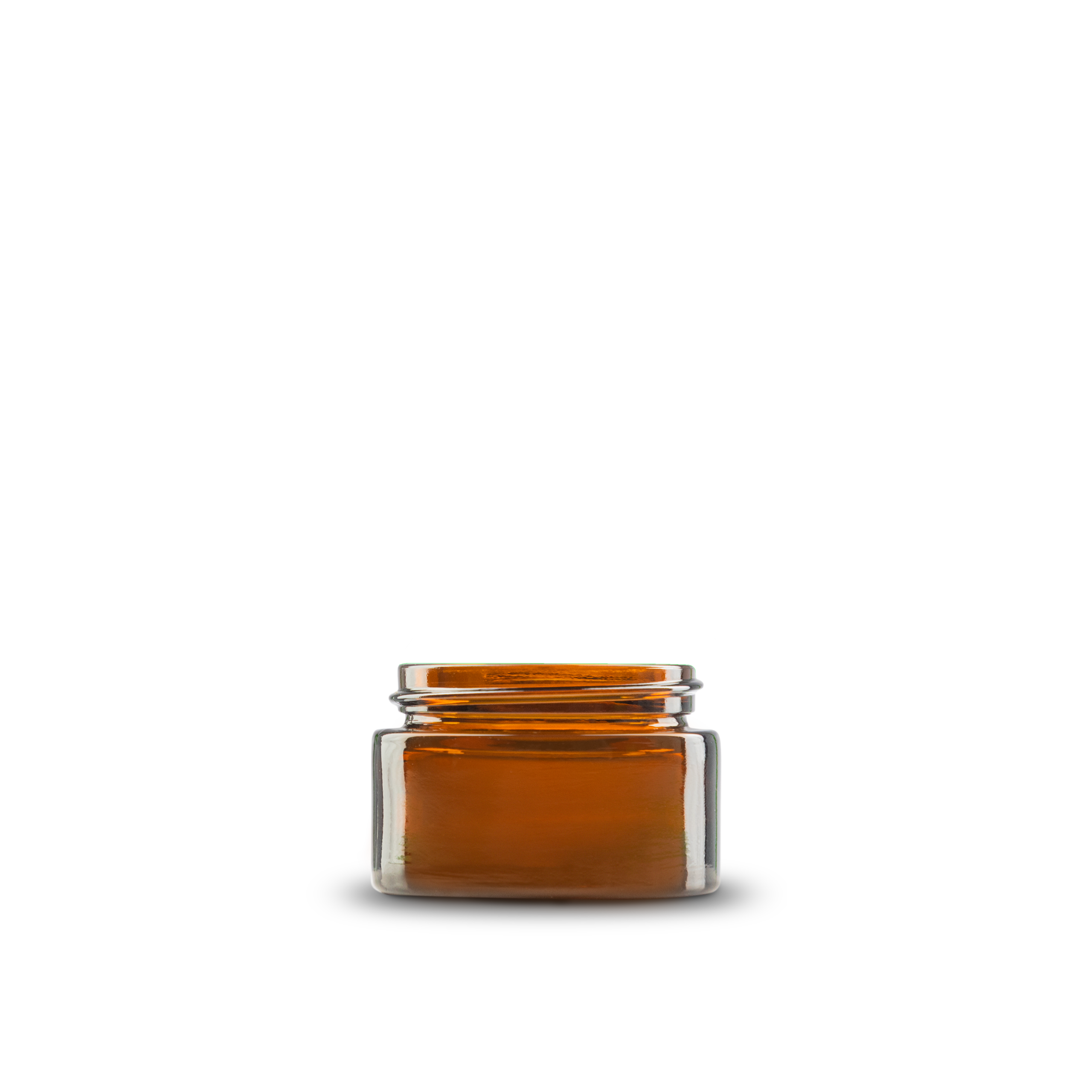 0.5 oz Amber Glass Cylinder Low-Profile Jar 41-400 Neck Finish