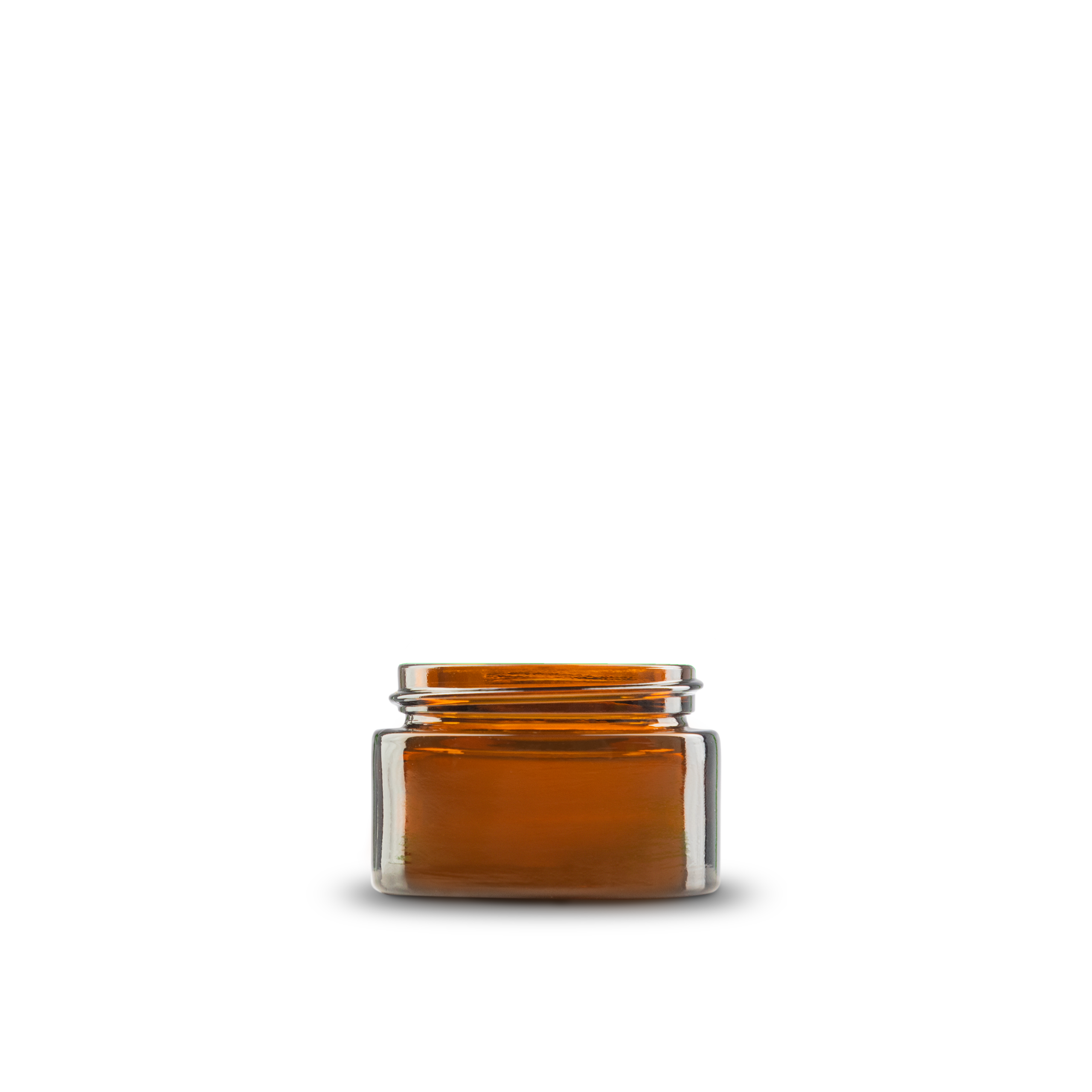 0.5 oz Amber Glass Cylinder Low-Profile Jar 41-400 Neck Finish - 24 Pack