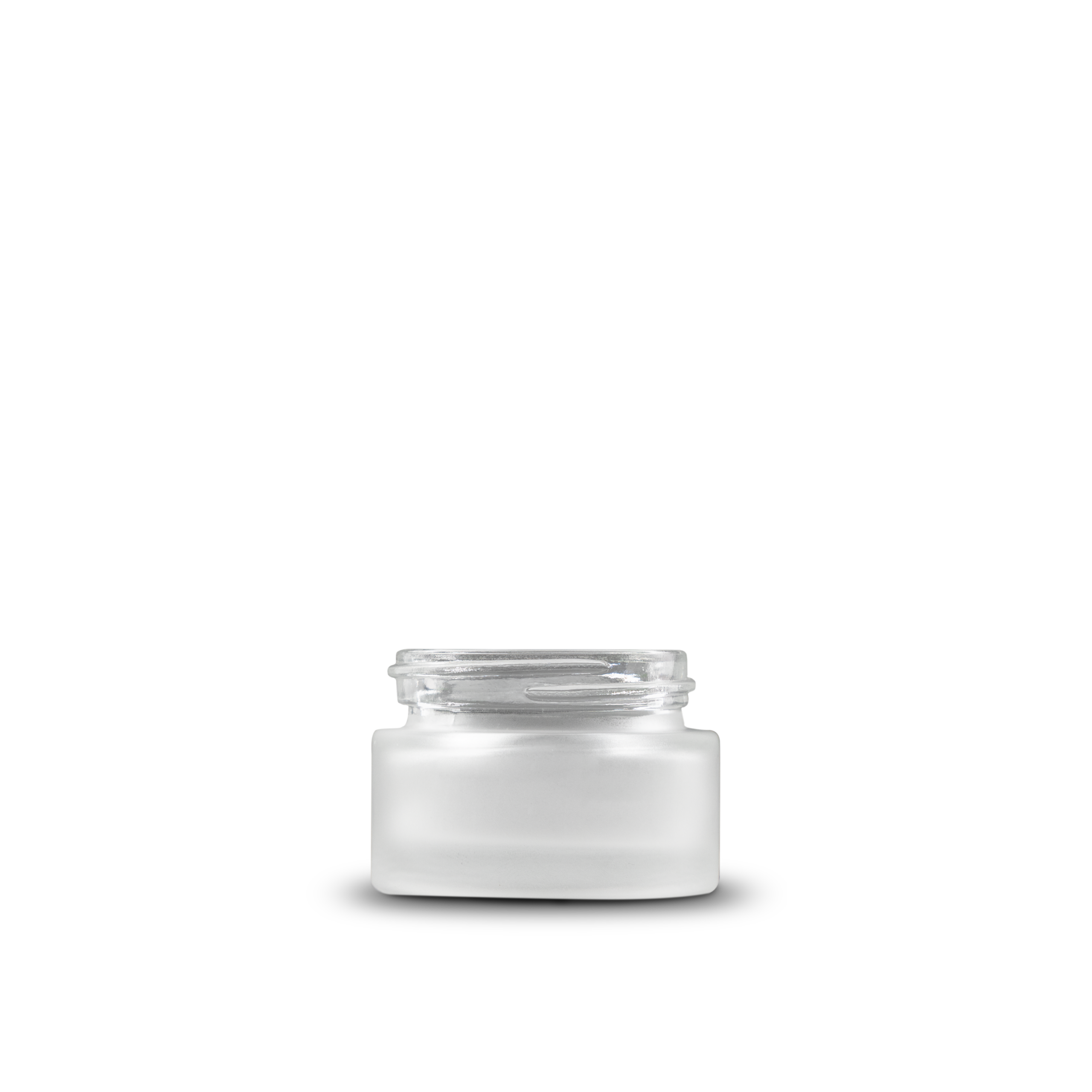 0.5 oz Clear Frosted Glass Cylinder Low-Profile Jar 41-400 Neck Finish - Sample