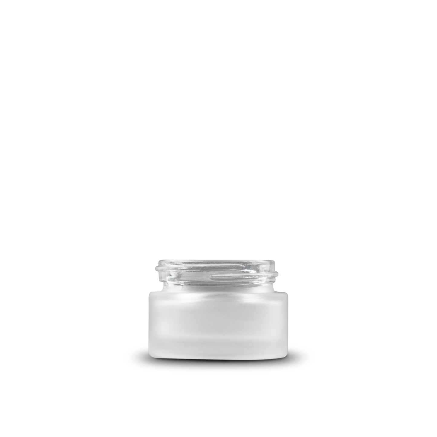 0.5 oz Clear Frosted Glass Cylinder Low-Profile Jar 41-400 Neck Finish - Sample