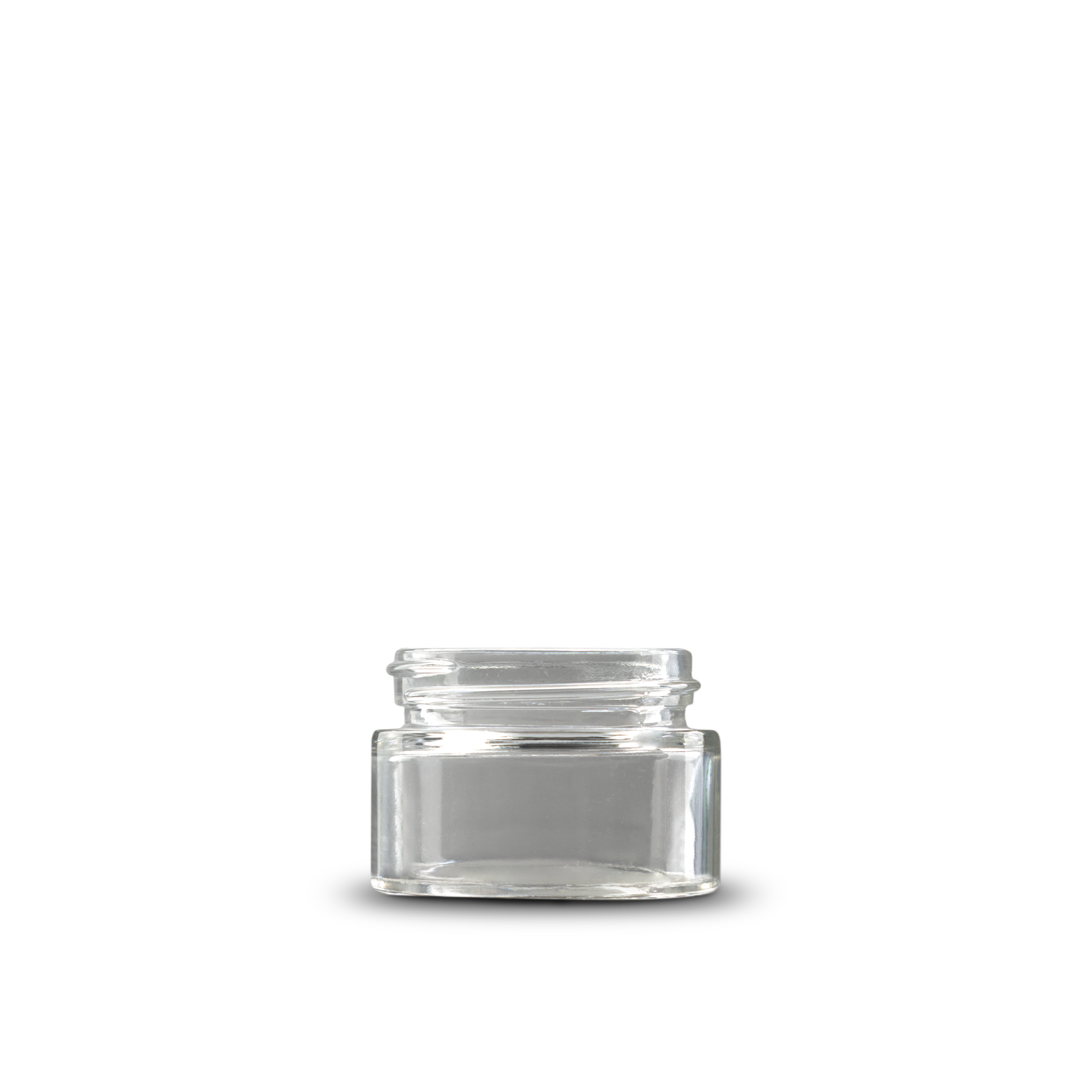 0.5 oz Clear Glass Cylinder Low-Profile Jar 41-400 Neck Finish - 24 Pack