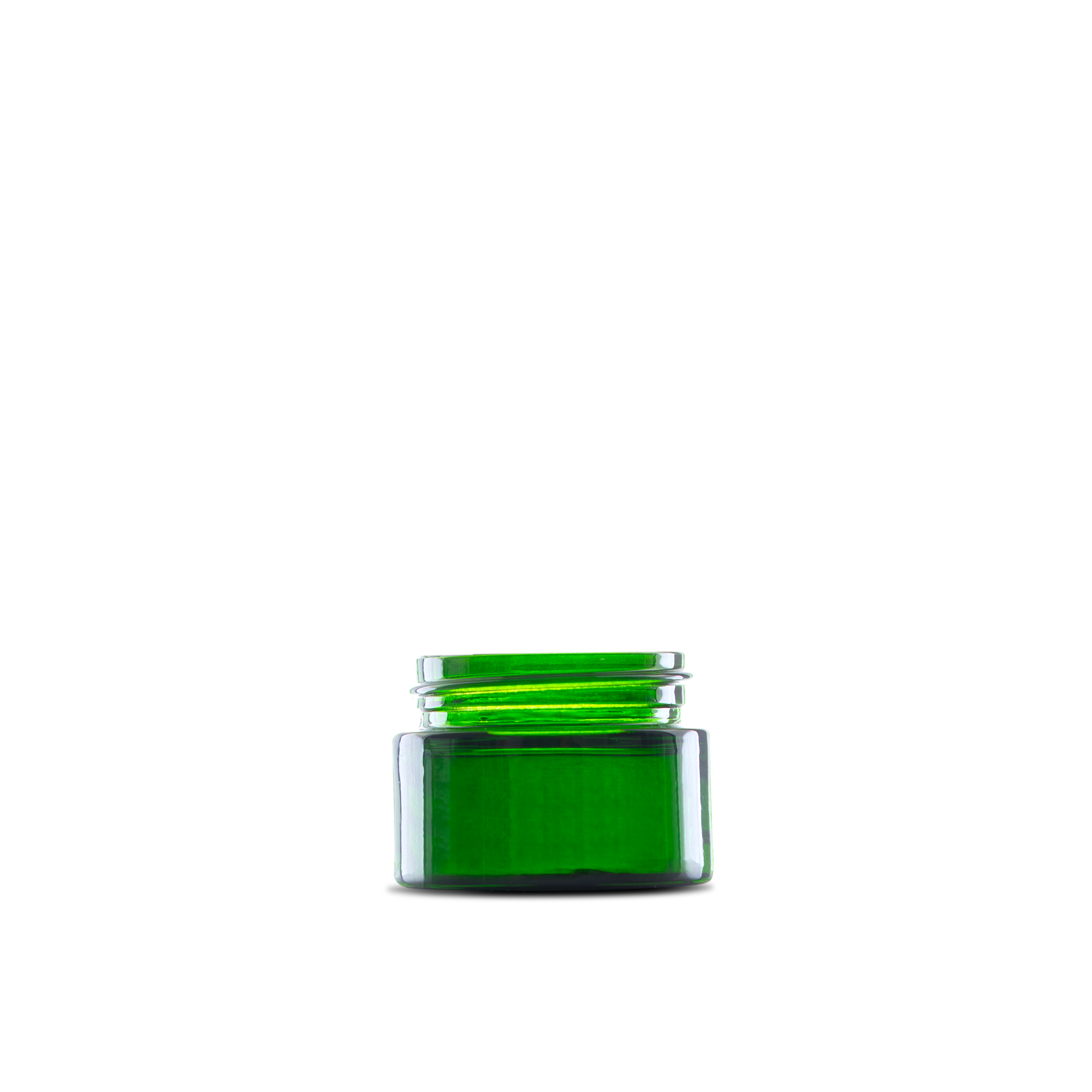 0.5 oz Green Glass Cylinder Low-Profile Jar 41-400 Neck Finish - Sample