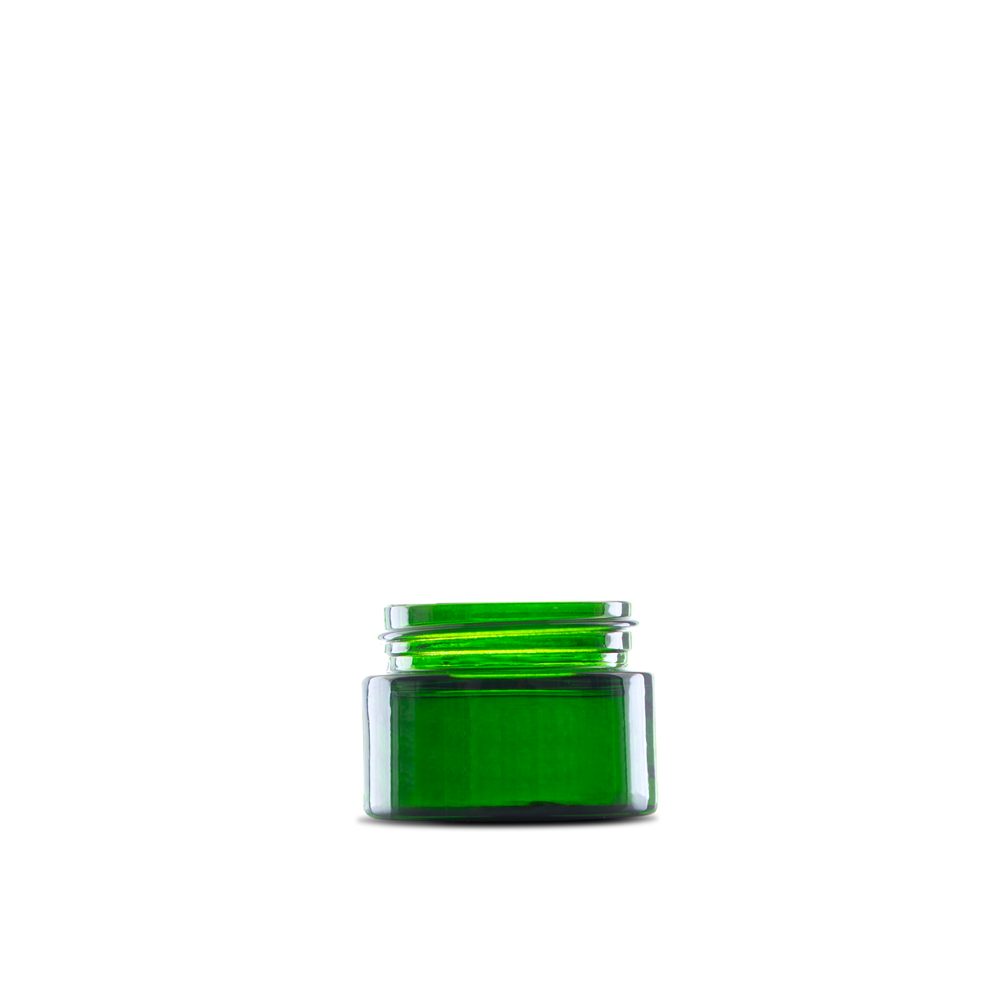 0.5 oz Green Glass Cylinder Low-Profile Jar 41-400 Neck Finish - 24 Pack