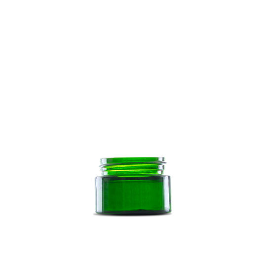 0.5 oz Green Glass Cylinder Low-Profile Jar 41-400 Neck Finish
