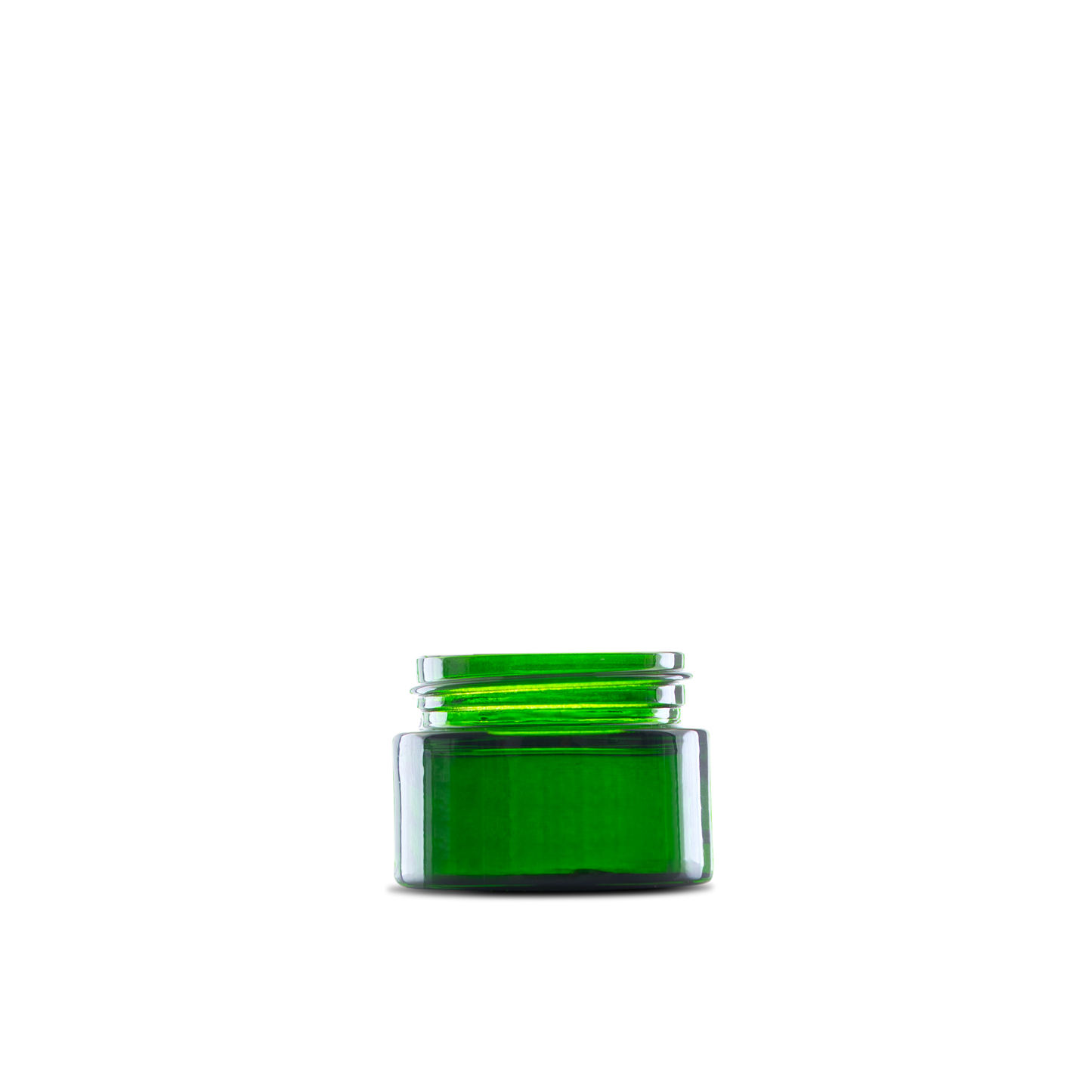0.5 oz Green Glass Cylinder Low-Profile Jar 41-400 Neck Finish