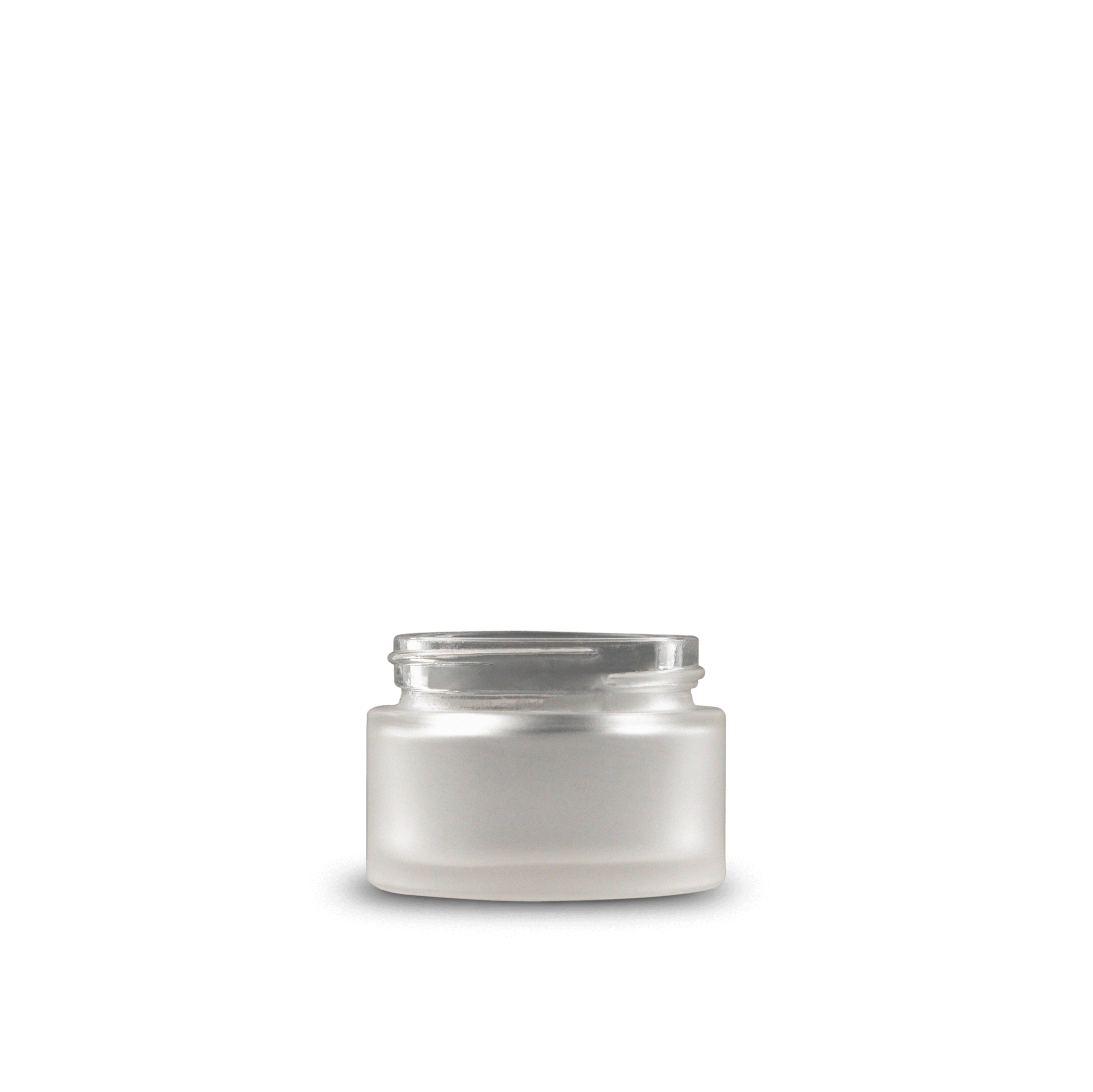 1 oz clear frosted straight-sided glass round jar