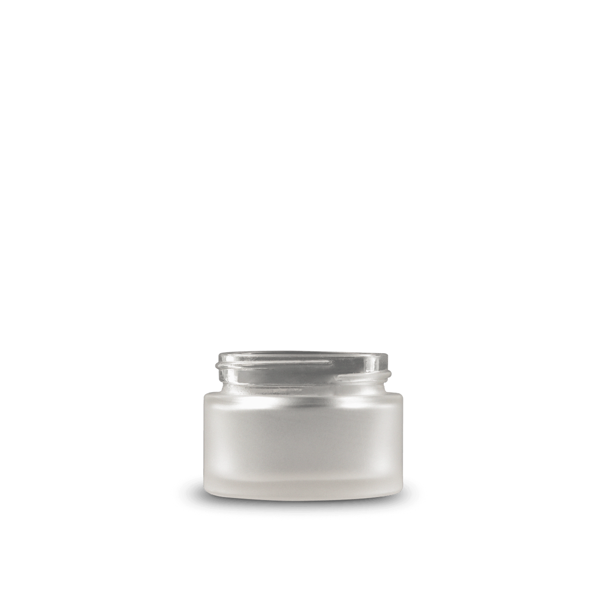 1 oz Clear Frosted Glass Jar 48-400