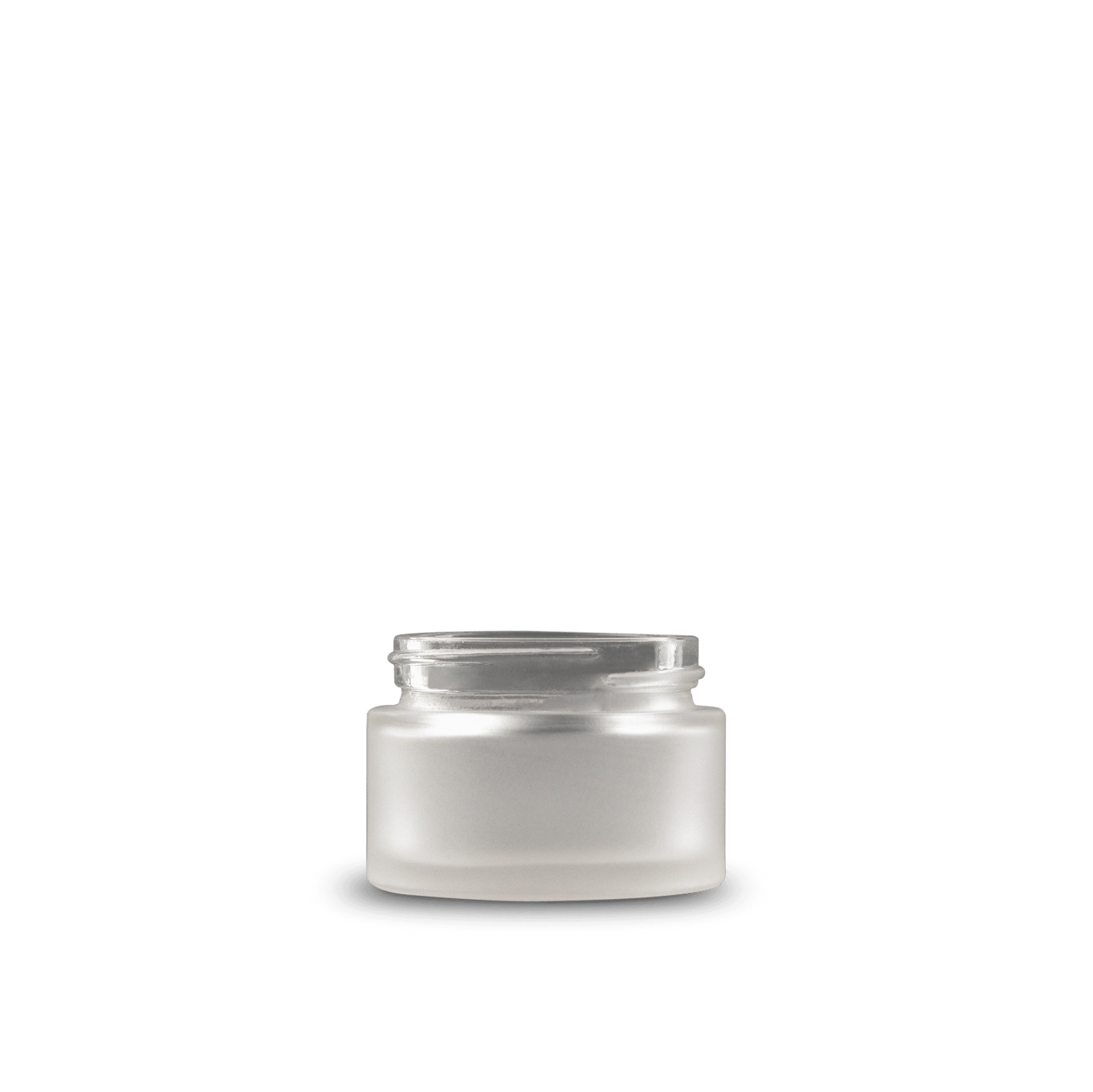 1 oz clear frosted straight-sided glass round jar